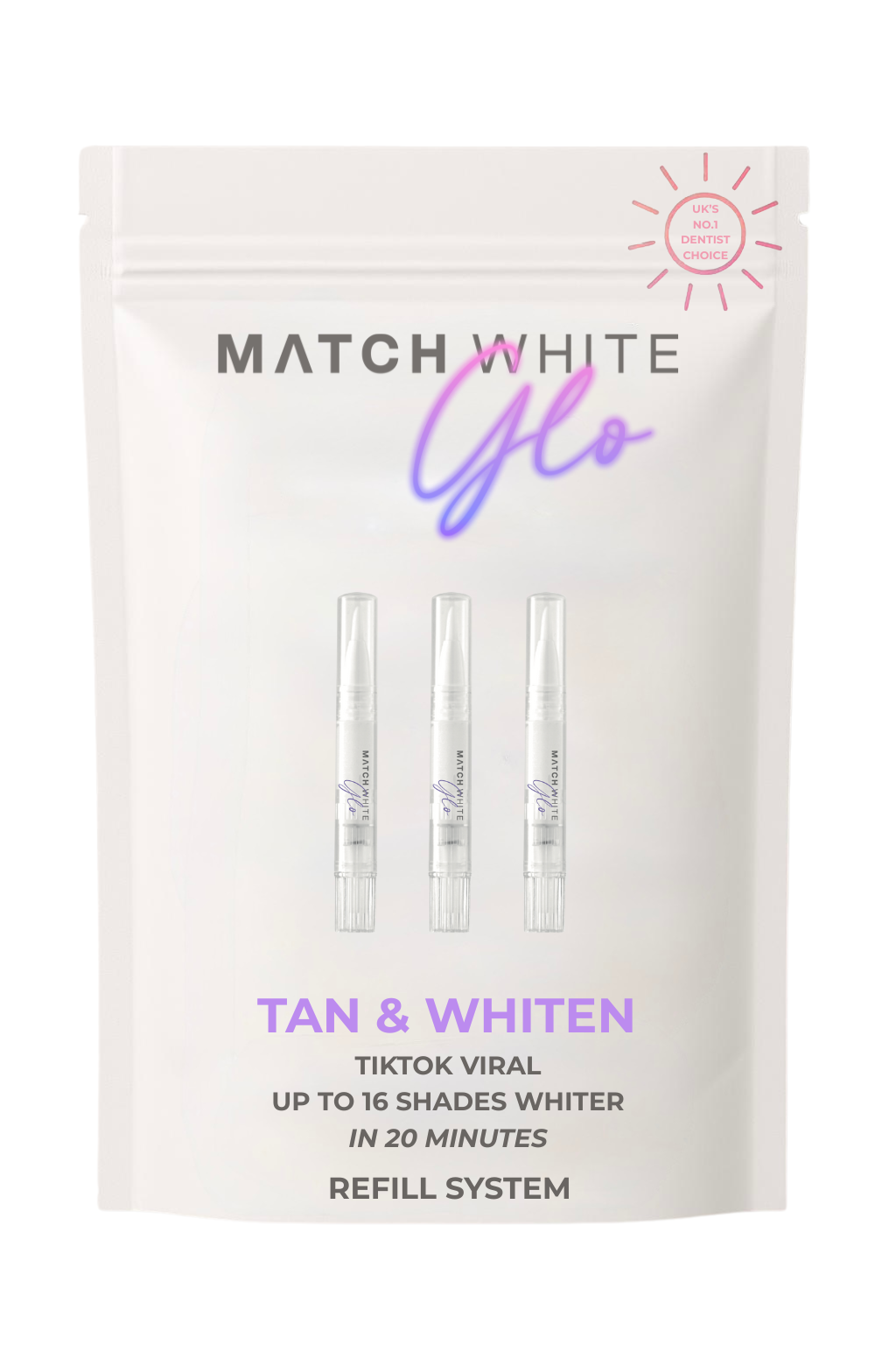 Match White Glo Refill System - Pack of 3